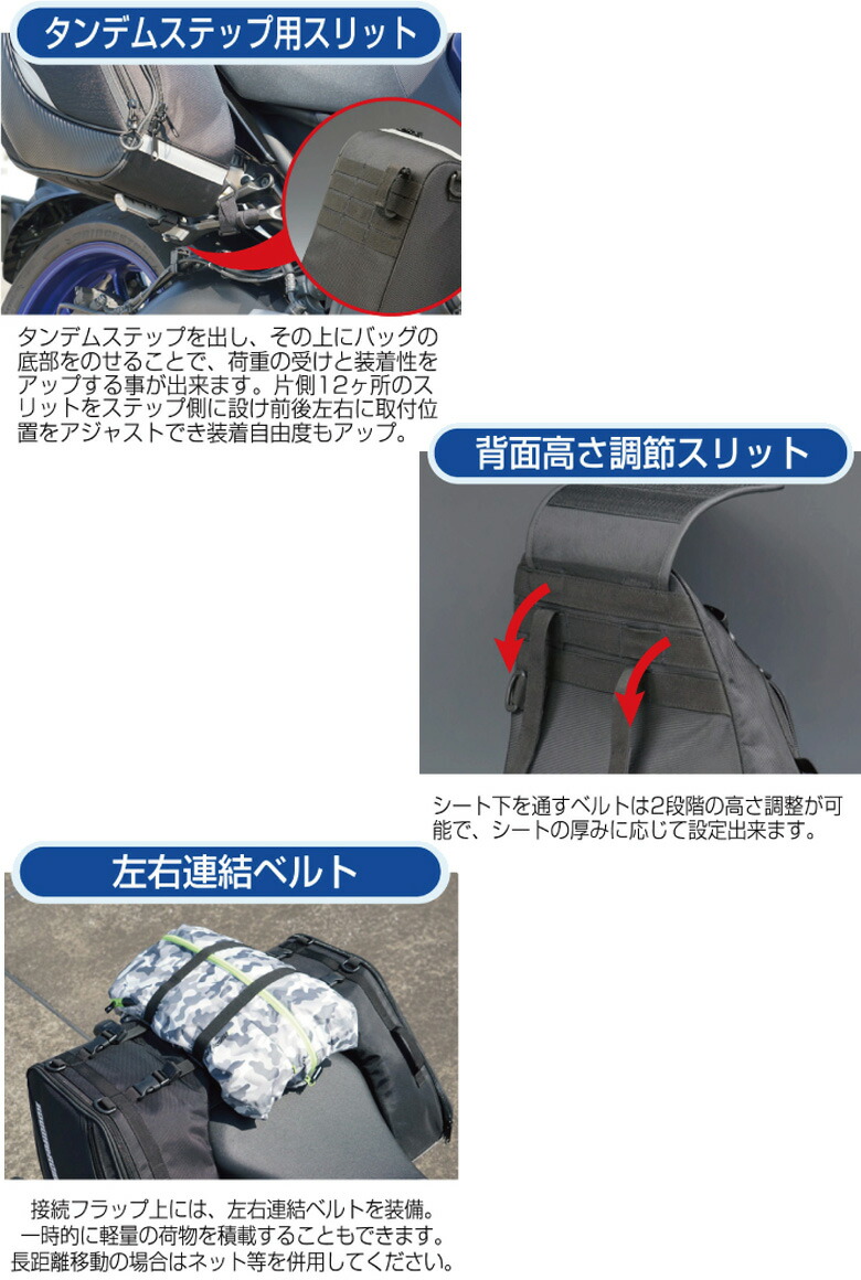 楽天市場 バイク用品車載用バッグrough Road ラフ ロード テールフィンサイドバッグワイド Rr9115サイドバッグ レインカバー付き 38ｌ 簡単取付 取寄品 バイク バイク用品はとやグループ