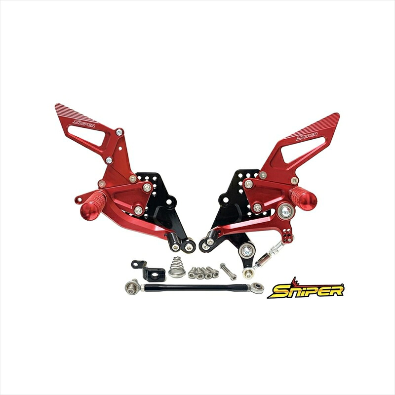 バイクパーツ ステップスナイパー バックステップ レッド SP0096R 4589993472422CBR250RR MC51｜バイク・バイク用品はとやグループ