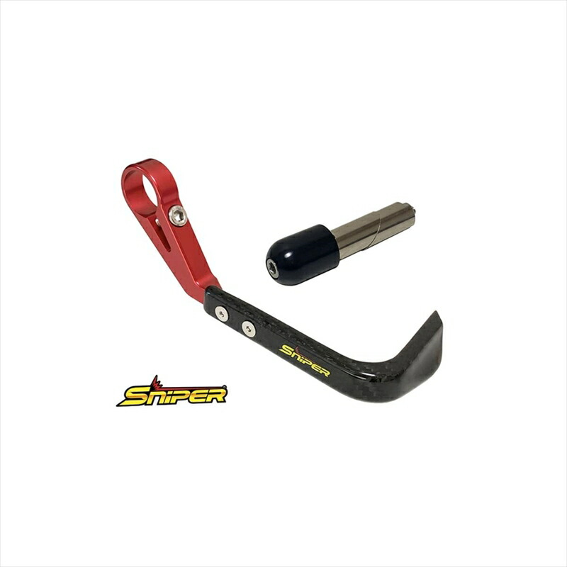 バイクパーツ ハンドル スナイパー カーボンブレーキレバーガード SP0097R_17 4589993472590 レッド 汎用17-19mm