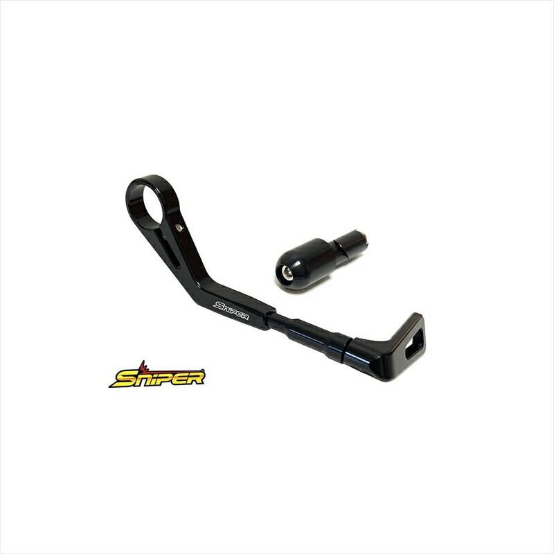 バイクパーツ ハンドル スナイパー アルミ製ブレーキレバーガード 黒 SP0105BK 4589993472996 汎用14-17mm