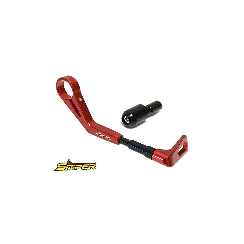 バイクパーツ ハンドル スナイパー アルミ製ブレーキレバーガード 赤 SP0105R 4589993473016 汎用14-17mm