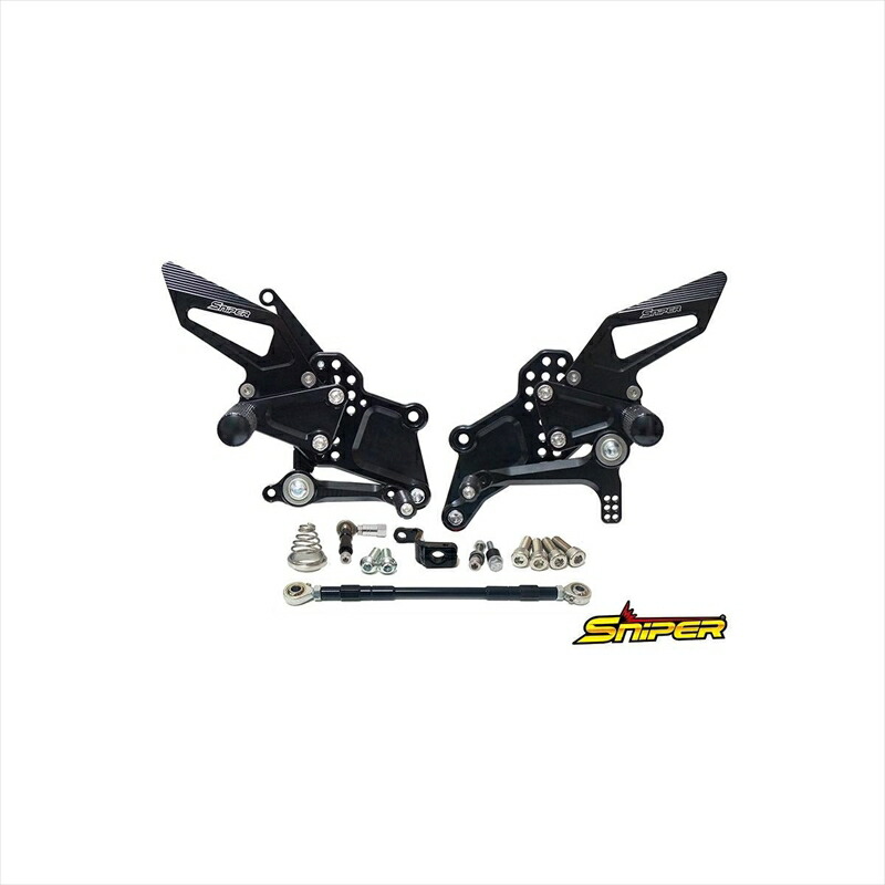 バイクパーツ ステップ スナイパー バックステップ ブラック ストリート用 SP0112BK 4589993473276 YZF-R25/YZF-R3 MT-25/MT-03