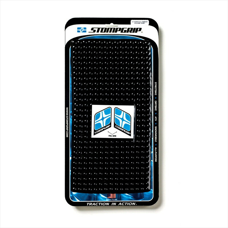 バイクパーツ 外装 ストンプグリップ 汎用シート ブラック 33-10-0001B 4548664029006 VOLCANO シート(19x37.5)