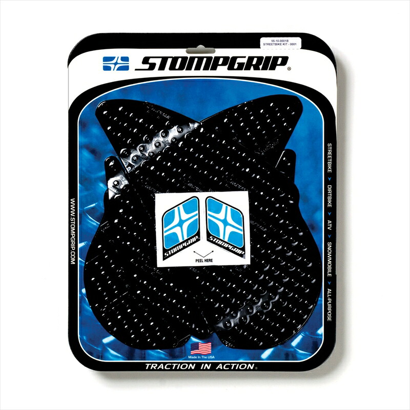 バイクパーツSTOMPGRIP(ストンプグリップ) トラクションパッドタンクキット ブラック 55-10-0001B4548664029143｜バイク・バイク用品はとやグループ