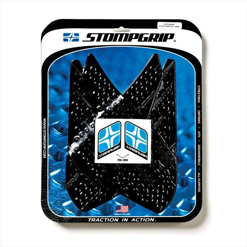 バイクパーツ STOMPGRIP(ストンプグリップ) トラクションパッドタンクキット ブラック 55-10-0006B 4548664029242