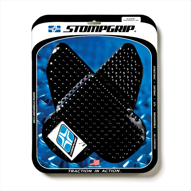 バイクパーツ STOMPGRIP(ストンプグリップ) トラクションパッドタンクキット ブラック 55-10-0018B 4548664029402