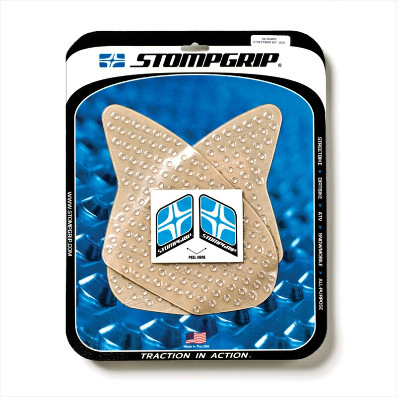 バイクパーツ STOMPGRIP(ストンプグリップ) トラクションパッドタンクキット クリア 55-10-0031C 4548664029532