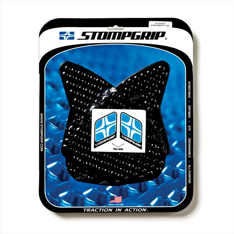 バイクパーツ STOMPGRIP(ストンプグリップ) トラクションパッドタンクキット ブラック 55-10-0031B 4548664029549