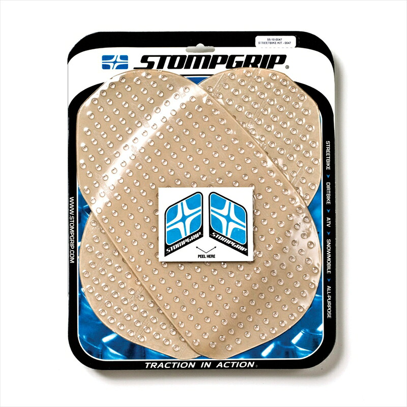 バイクパーツ STOMPGRIP(ストンプグリップ) トラクションパッドタンクキット クリア 55-10-0047C 4548664029679