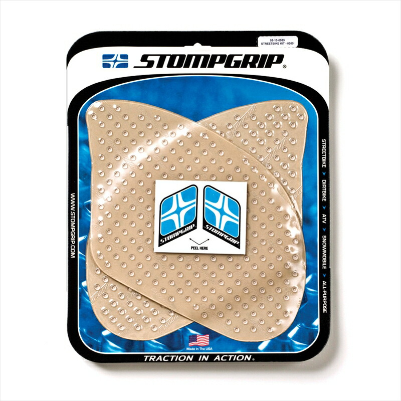 バイクパーツ STOMPGRIP(ストンプグリップ) トラクションパッドタンクキット クリア 55-10-0055C 4548664029853