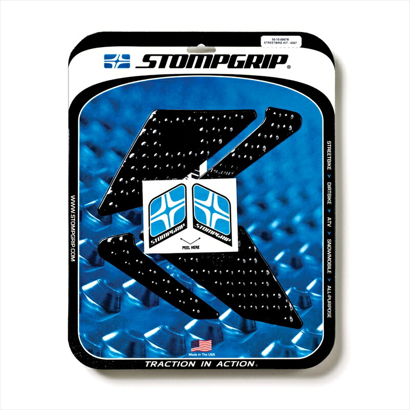 バイクパーツ STOMPGRIP(ストンプグリップ) トラクションパッドタンクキット ブラック 55-10-0067B 4548664030002
