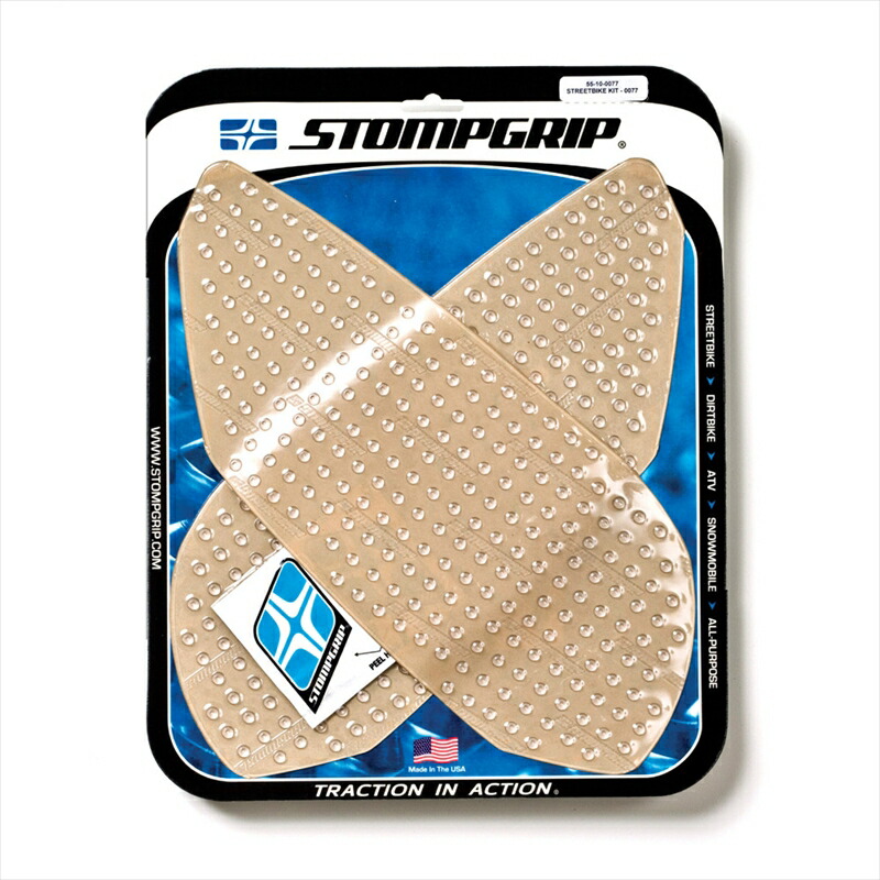 バイクパーツ STOMPGRIP(ストンプグリップ) トラクションパッドタンクキット クリア 55-10-0077C 4548664030118