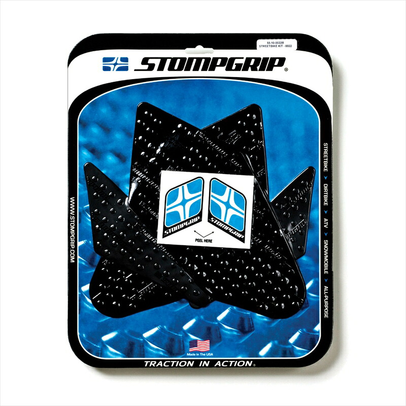 バイクパーツSTOMPGRIP(ストンプグリップ) トラクションパッドタンクキット ブラック 55-10-0022B4548664646890｜バイク・バイク用品はとやグループ