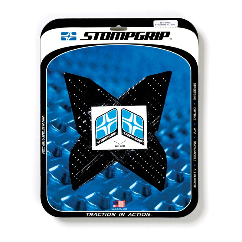 バイクパーツ STOMPGRIP(ストンプグリップ) トラクションパッドタンクキット ブラック 55-10-0012B 4548664917990