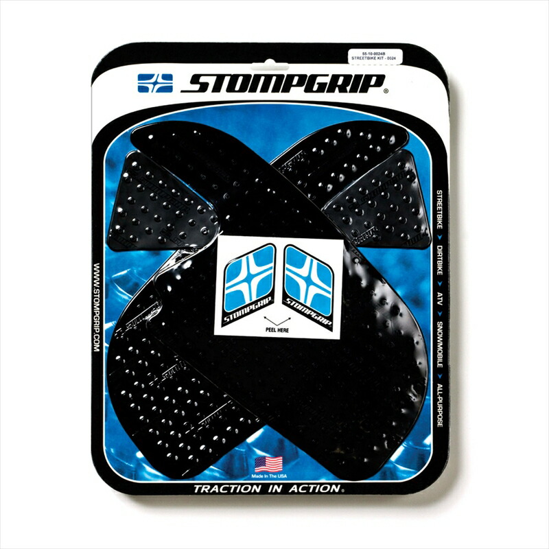 バイクパーツ STOMPGRIP(ストンプグリップ) トラクションパッドタンクキット ブラック 55-10-0024B 4548664918034