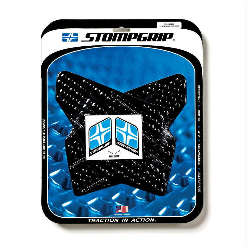 バイクパーツ STOMPGRIP(ストンプグリップ) トラクションパッドタンクキット ブラック 55-10-0028B 4548664918133