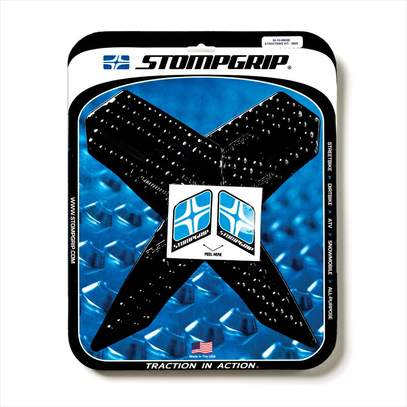 バイクパーツ STOMPGRIP(ストンプグリップ) トラクションパッドタンクキット ブラック 55-10-0069B 4548664918270