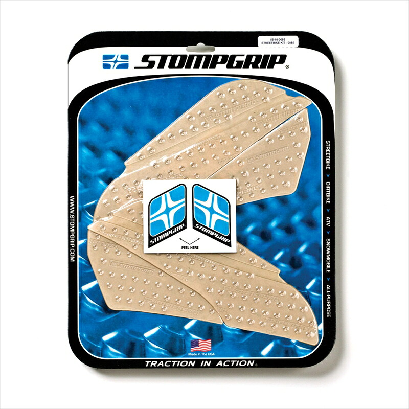 バイクパーツ STOMPGRIP(ストンプグリップ) トラクションパッドタンクキット クリア 55-10-0085C 4548916016198