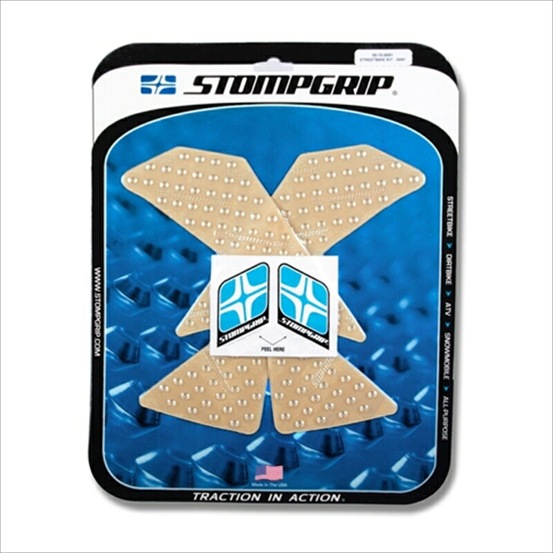 バイクパーツ STOMPGRIP(ストンプグリップ) トラクションパッドタンクキット クリア 55-10-0091C 4548916234721