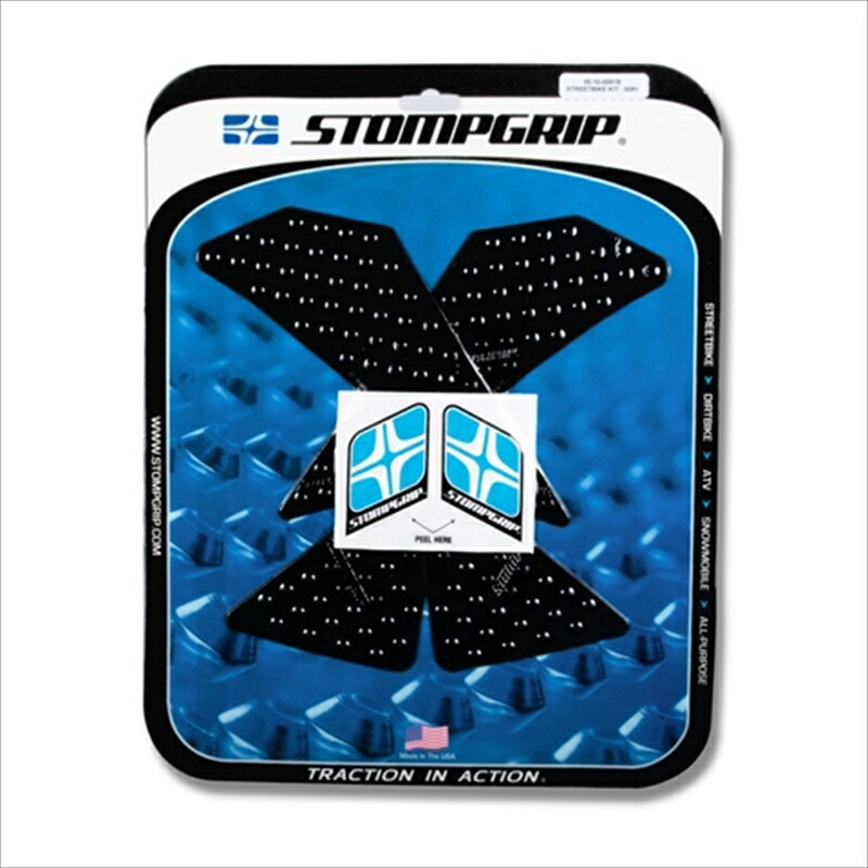 バイクパーツ STOMPGRIP(ストンプグリップ) トラクションパッドタンクキット ブラック 55-10-0091B 4548916234738