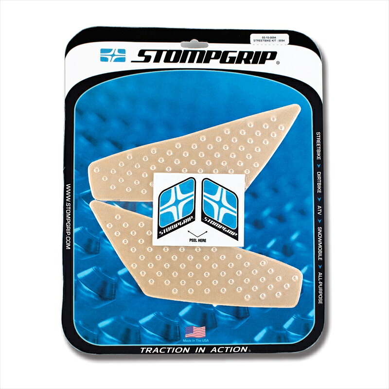 バイクパーツ STOMPGRIP(ストンプグリップ) トラクションパッドタンクキット クリア 55-10-0094C 4548916246045