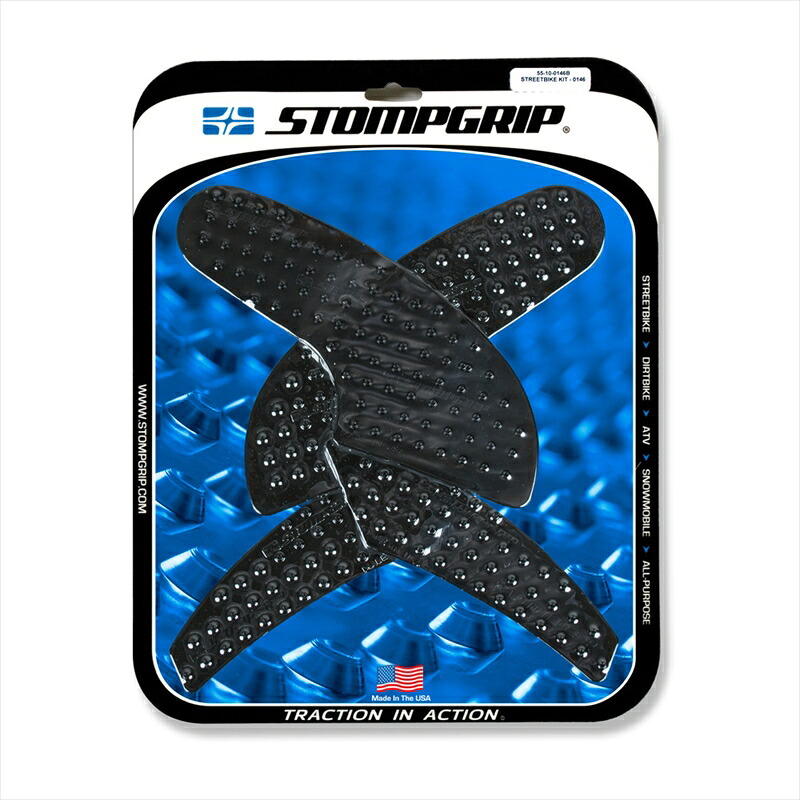 バイクパーツ STOMPGRIP(ストンプグリップ) トラクションパッドタンクキット ブラック 55-10-0146B 4549950282235