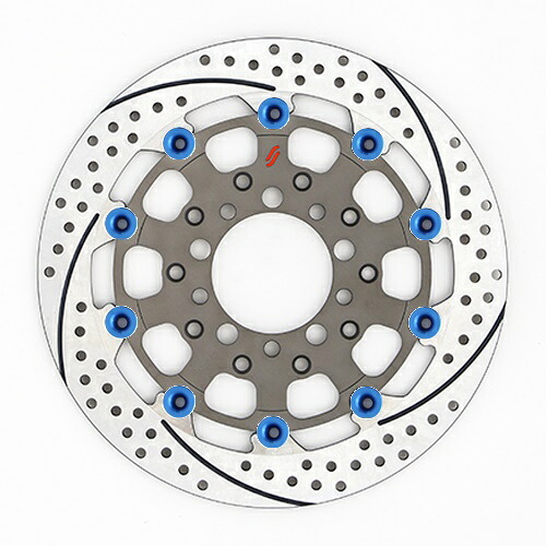 バイク用品 ブレーキ クラッチ SUNSTAR BRAKE サンスター プレミアムR スリット＆ホール R ZRX1200DAEG(φ310)ピン:ブルー ES207FR-BL 4589719022764 30,870円
