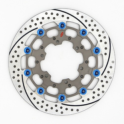 バイク用品 ブレーキ クラッチ SUNSTAR BRAKE サンスター プレミアムR スリット＆ホール L GSX-R1000(09-16)(φ310)ピン:ブルー ES212WL-BL 4589719023730