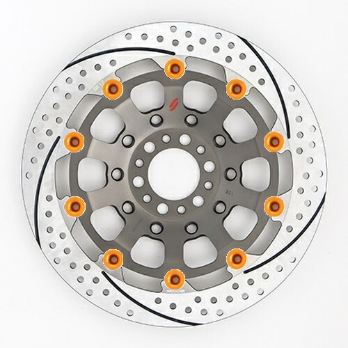 バイク用品 ブレーキ クラッチ SUNSTAR BRAKE サンスター プレミアムR 左 φ320 YZF-R1M ES107WL-OR 4589719052174
