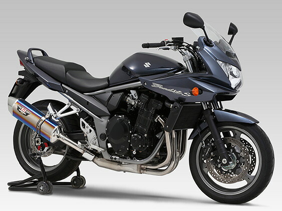 【BANDIT1250/S ABS(07-)、F ABS(10-)】 Slip-On HEPTA FORCE サイクロン EXPORT SPEC STBC(チタンブルーカバー/カーボンモデルモデルエンドタイプ)【110-177-L06G0】|バイク・バイク用品はとやグループ