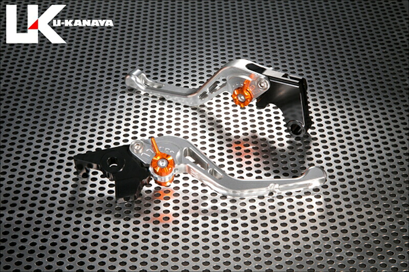 バイクパーツ U-KANAYA(ユーカナヤ) レバーセット GPタイプ/ショート SV/BK KA074-107-0603 4549950579731