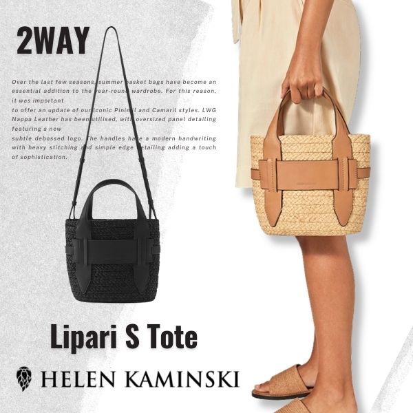 P5倍!!HELEN KAMINSKI LIPARI S TOTE 正規品 スリランカ製 ラフィア バスケットバッグ 2WAY ショルダー付き インナーバッグ付き トートバッグ ショルダーバッグ ラフィアバッグ かごバッグ BAG 鞄 レディース 女性 春夏 ヘレンカミンスキー リパーリ S トート 送料無料