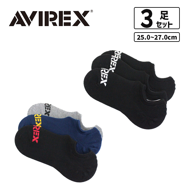 アーヴィー 楽天市場】AVIREX アヴィレックス 3P ソックス 杢ボーダー