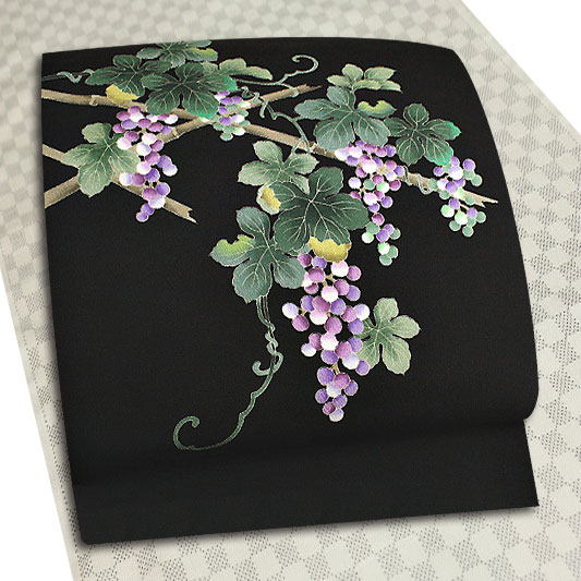 楽天市場】名古屋帯 十日町友禅 秀美 黒地 黒 ハロウィン かぼちゃ 九