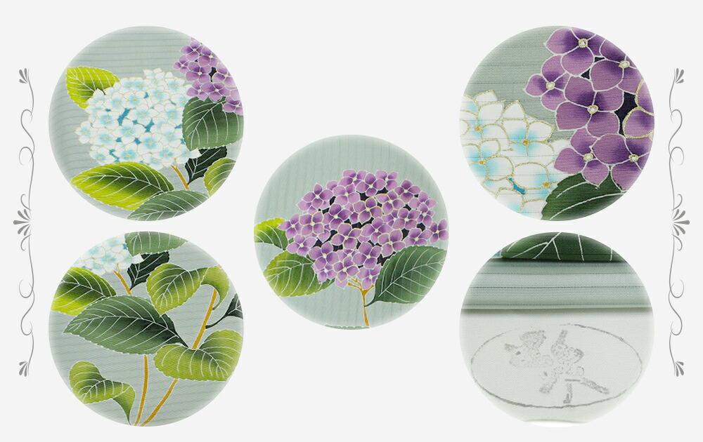 夏物 名古屋帯 塩瀬 水色 薄水色 薄青緑色 紫陽花 あじさい 花 絽 絹菱 正絹 本加工友禅 九寸 五泉 新品 未仕立て 上品 エレガント お洒落着 反物 京都名門染匠 絹菱 五泉 塩瀬 金彩加工 正絹 新品 お洒落着 カジュアル かわいい おしゃれ