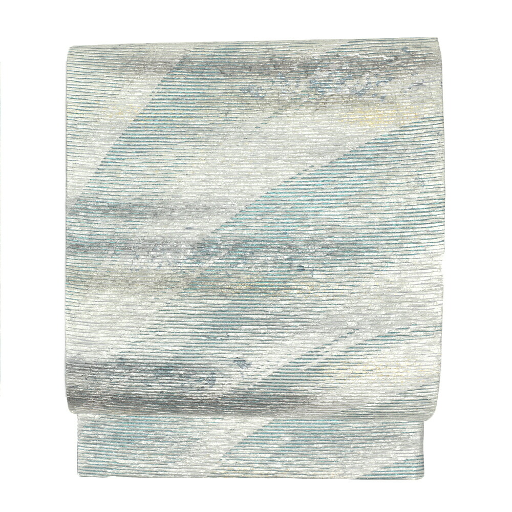 袋帯 正絹 リサイクル 水色 ブルーグレー シルバー 水色 金箔 銀箔 黒 波 山 ボーダー お仕立て上がり 大人 上品 モダン シック おしゃれ 粋 爽やか 中古 カジュアルシーン お食事会 お買い物 普段のお出かけ お茶会 パーティー 観劇 映画鑑賞など 六通 No 6 1357 袋帯 正絹 リサイクル 水色 ブルーグレー シルバー 水色 金箔 銀箔 黒 波 山 ボーダー お仕立て上がり 大人 上品 モダン シック おしゃれ 粋 爽やか 中古 カジュアルシーン お食事会 お買い物 普段のお出かけ お茶会 パーティー 観劇 映画鑑賞など 六通 No 6 1357