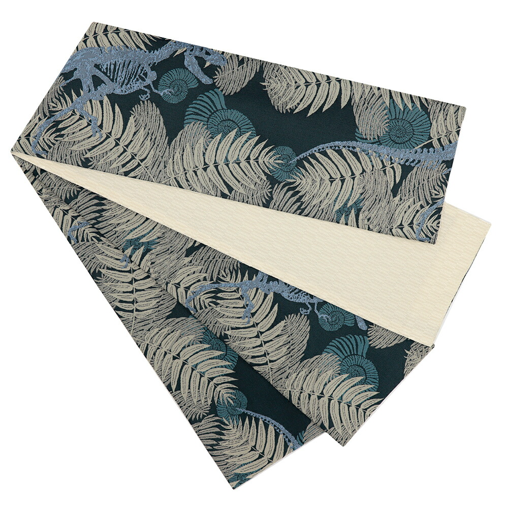 楽天市場】半幅帯 浴衣帯 ゆかた帯 桐生織 アイボリー 薄黄色 黒 金魚