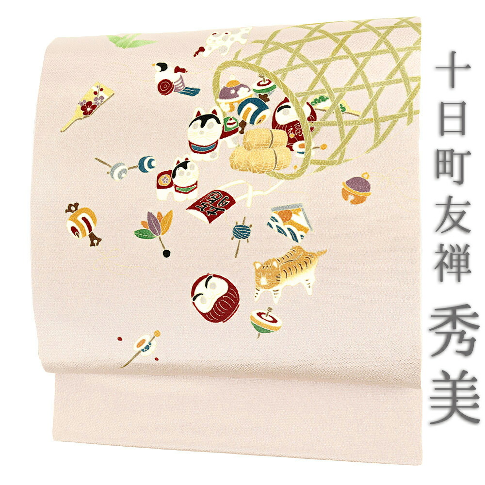 名古屋帯 十日町友禅 秀美 浜ちりめん お仕立て上がり  y1668 名古屋帯 十日町友禅 秀美 浜ちりめん お仕立て上がり y1668 - メルカリ