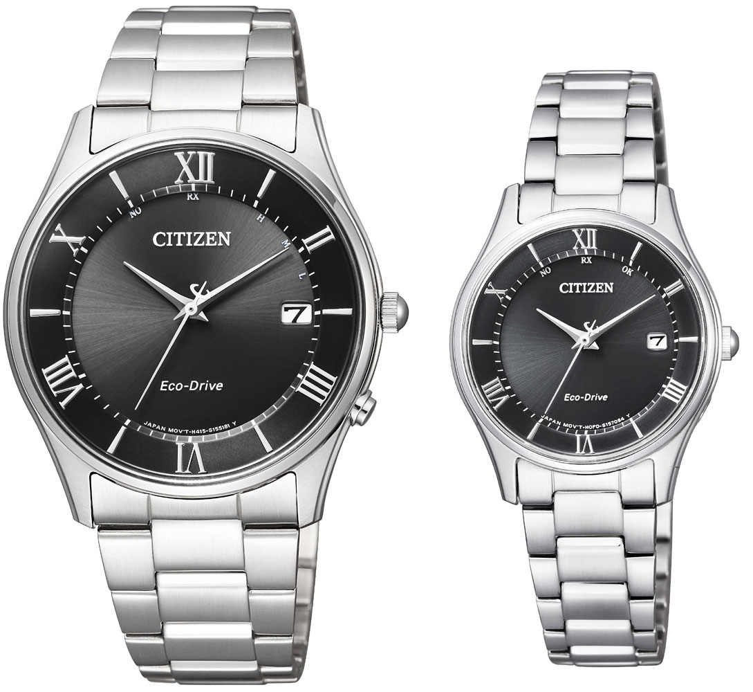 割引購入即納 ペアウォッチ 表示から２０００円off スーパーセールクーポン Citizen 無料刻印 腕時計のセレクトショップ Citizen スリム ２本セット Hatten 楽天スーパーセール ２本セット As1060 54e エコドライブ レディース腕時計 メンズ腕時計 ソーラー