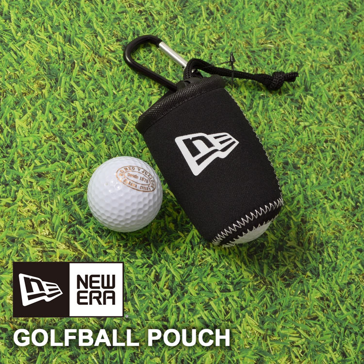 交換無料！ ゴルフボールケース ブランド ニューエラ NEWERA 2個用 ゴルフボール 専用ケース ポーチ ボールポーチ カラビナ フック ゴルフバッグ取り付けOK  可能 ベルトループ ドローコード式 巾着 片手で取り出し 便利 かっこいい おしゃれ スポーツ ギフト プレゼント ...
