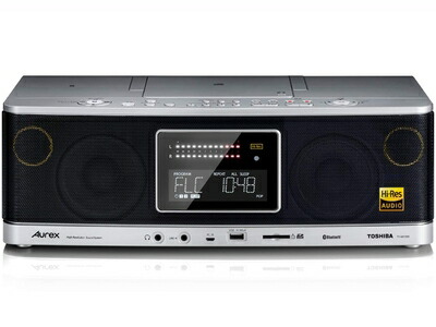 【中古】 東芝 CDラジオ ハイレゾ対応 Bluetooth搭載 Aurex TY-AH1000(S) ブラック×グレー