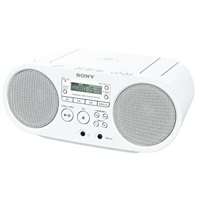 【中古】 ソニー AUX CDラジオ ZS-S40 : FM/AM/ワイドFM対応 ホワイト ZS-S40 W
