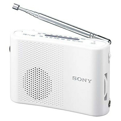 【中古】 ソニー FM/AMハンディーポータブルラジオ 白いこと ICF-51/W