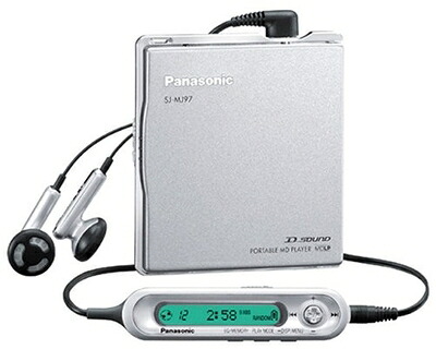 【中古】 パナソニック 携帯型MD電気蓄音機 しろがね色 SJ-MJ97-S