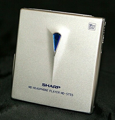 【中古】 SHARP せつ然たる MD-ST55-S アークティックシルバー 携帯型MD電気蓄音機（MD生まれ変わり専用機/MDウォークマン）