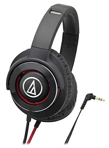 【中古】 オーディオテクニカ SOLID BASS ポータブルヘッドホン 重低音 ブラックレッド ATH-WS770 BRD