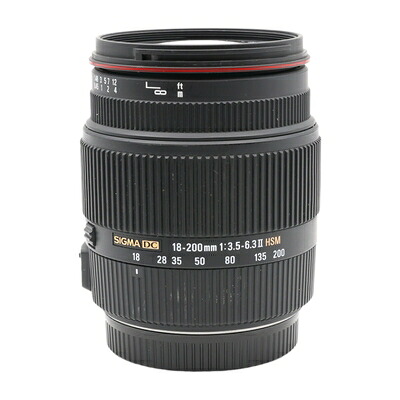 【中古】 SIGMA 高倍率ズームレンズ 18-200mm F3.5-6.3IIDC OS HSM キヤノン用 APS-C専用