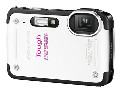 【中古】 OLYMPUS デジタルカメラ TG-620 1200万画素 5m防水 裏面照射型CMOS 広角28mm ホワイト TG-620 WHT｜Haute Produit