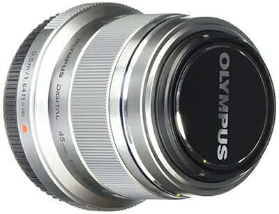 【中古】 OLYMPUS 単興味の中心水晶体 M.ZUIKO DIGITAL 45粍 F1.8 しろがね色 カメラ用交換レンズ-カメラ・ビデオカメラ・光学機器