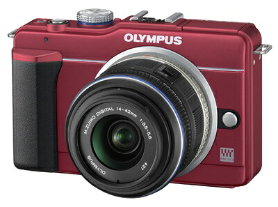 【中古】 OLYMPUS ミラーレス一眼 E-PL1s レンズキット レッド E-PL1s LKIT RED